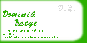 dominik matye business card