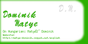dominik matye business card